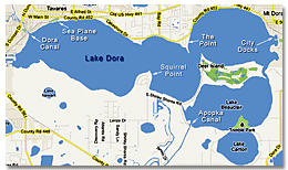 Harris Chain  Lake Dora Map